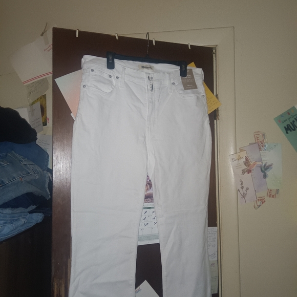 MADEWELL mid rise kick out jeans NEW with tags WHITE - Picture 6 of 12